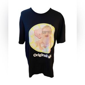 KAWS Original Fake Baby & Bendy Graphic Black Tee Shirt Streetwear Size 4/US L